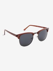 Amber Orange Retro Polarised Sunglasses - Image 2 of 5