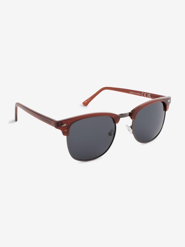 Amber Orange Retro Polarised Sunglasses - Image 2 of 5