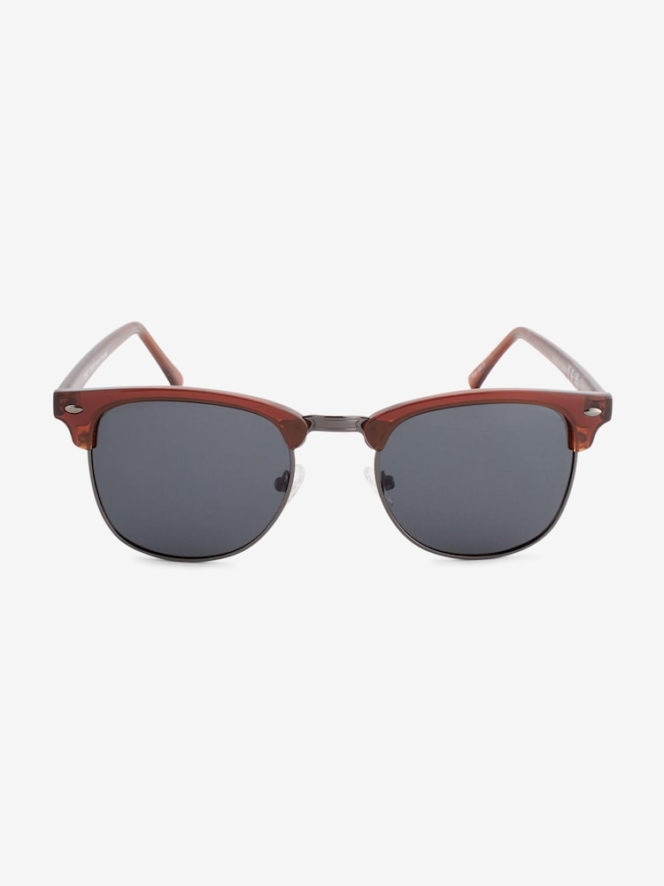 Amber Orange Retro Polarised Sunglasses - Image 3 of 5