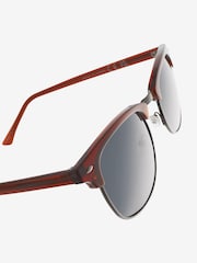 Amber Orange Retro Polarised Sunglasses - Image 4 of 5
