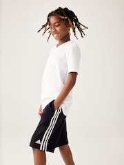 adidas Blue Sportswear Essentials 3-Stripes Knit Shorts - Image 2 of 9