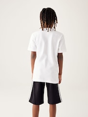 adidas Blue Sportswear Essentials 3-Stripes Knit Shorts - Image 4 of 9