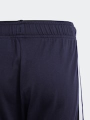 adidas Blue Sportswear Essentials 3-Stripes Knit Shorts - Image 8 of 9