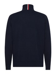 Tommy Hilfiger Blue 1985 Quarter Zip Mock Jumper - Image 5 of 6