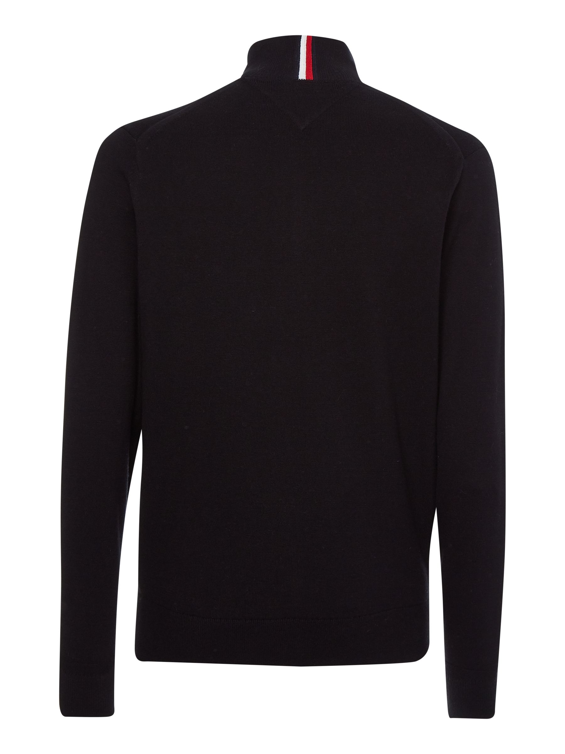 Buy Tommy Hilfiger Black Quarter Zip Cotton Blend Jumper With Cashmere from  Next Lithuania