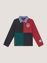 Monsoon Red Colourblock Rugby Polo Shirt - Image 1 of 3