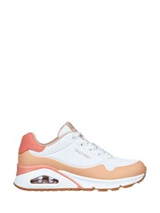 Skechers White Uno Pop Colour Fun Womens Trainers - Image 1 of 5
