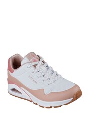 Skechers White Uno Pop Colour Fun Womens Trainers - Image 3 of 5