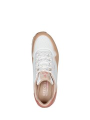 Skechers White Uno Pop Colour Fun Womens Trainers - Image 4 of 5
