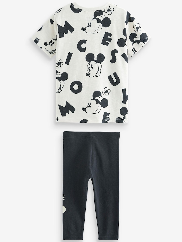 Monochrome Mickey Mouse T-Shirt and Leggings Set (3mths-7yrs) - Image 6 of 6