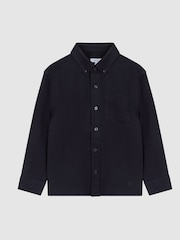 Reiss Navy Greenwich 3-9 yrs Button Down Oxford Shirt - Image 2 of 6