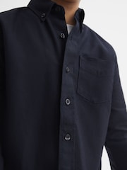 Reiss Navy Greenwich 3-9 yrs Button Down Oxford Shirt - Image 4 of 6