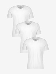 BOSS White Classic 100% Cotton T-Shirts 3 Pack - Image 1 of 4
