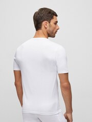 BOSS White Classic 100% Cotton T-Shirts 3 Pack - Image 4 of 4