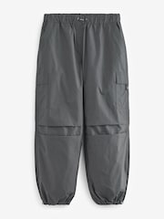 Charcoal Grey Parachute Cotton Cargo Trousers - Image 5 of 5