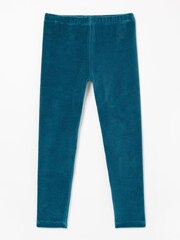 FatFace Blue Velvet Leggings - Image 1 of 1