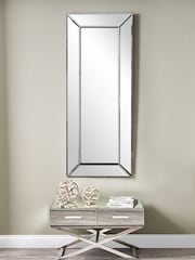 Pacific Silver Mirrored Glass Rectangular Floor Mirror - Image 1 of 3