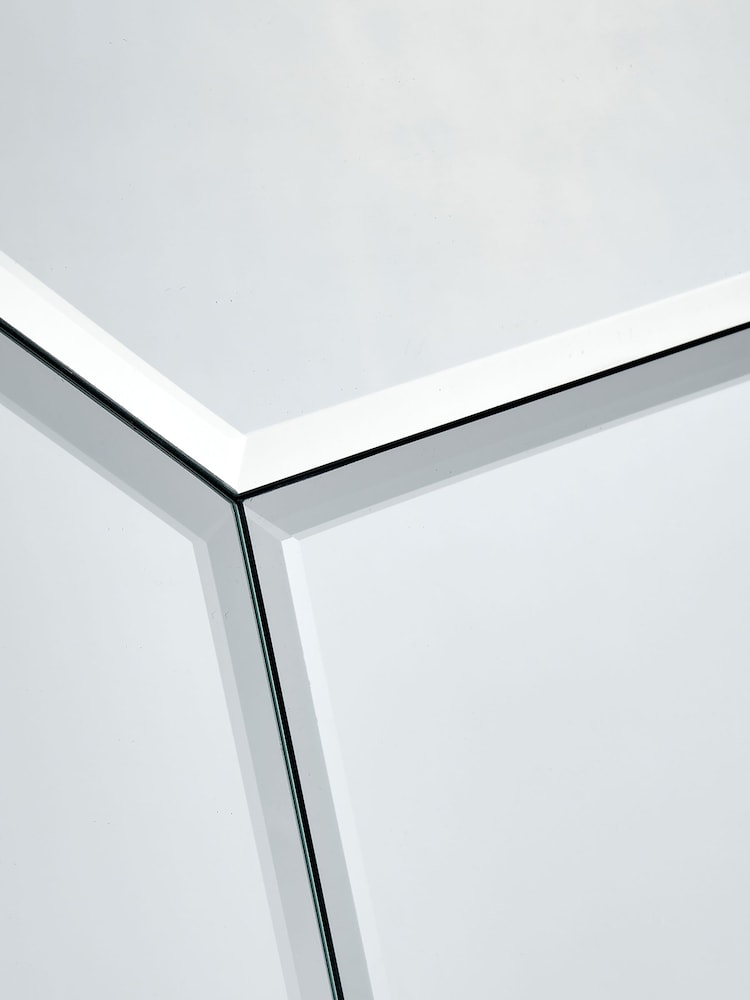 Pacific Silver Mirrored Glass Rectangular Floor Mirror - Image 3 of 3