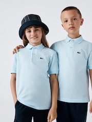 Голубой - Lacoste Childrens Classic Polo Shirt - Изображение 4 из 5