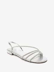 Silver Forever Comfort® Strappy Sparkle Sandals - Image 3 of 6