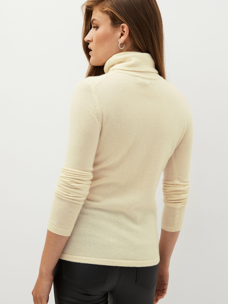 Calvin Klein Natural Cashmere Roll Neck Jumper - Image 2 of 5