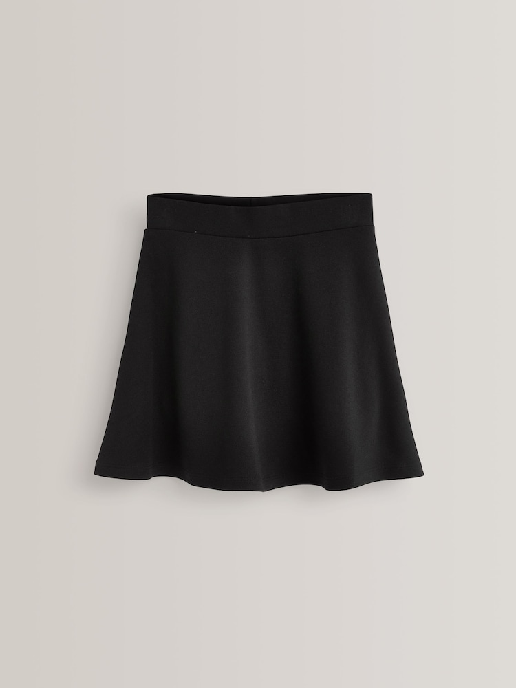 Black Pull-On School Skort with Jersey Stretch (3-17yrs) - Image 5 of 7