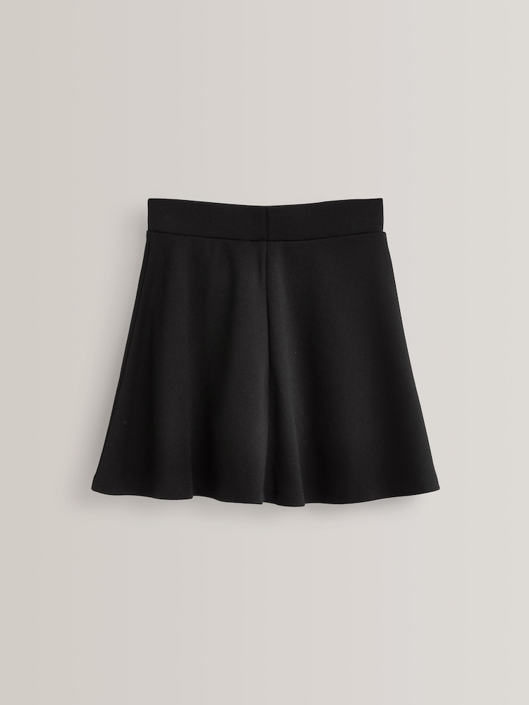 Black Pull-On School Skort with Jersey Stretch (3-17yrs) - Image 6 of 7