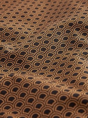 Black/Gold Stretch Oxford Printed Long Sleeve Shirt - Image 7 of 7