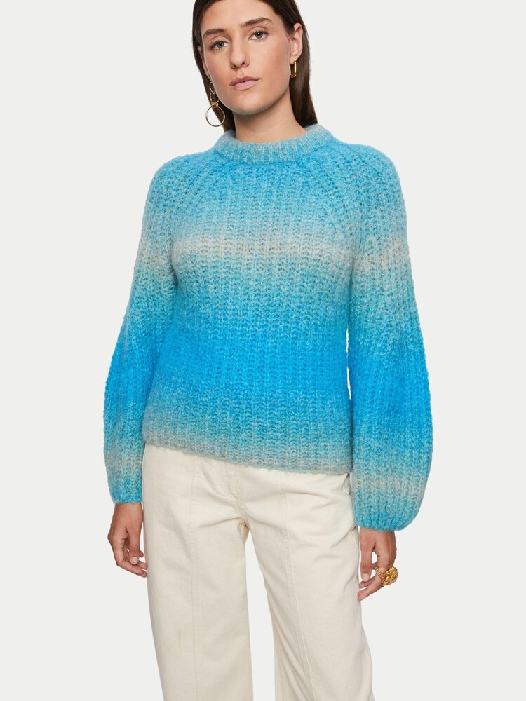 Jigsaw Blue Alpaca Blend Space Dye Jumper - Image 1 of 5 Jigsaw Blue Alpaca Blend Space Dye Jumper - Image 1 of 5