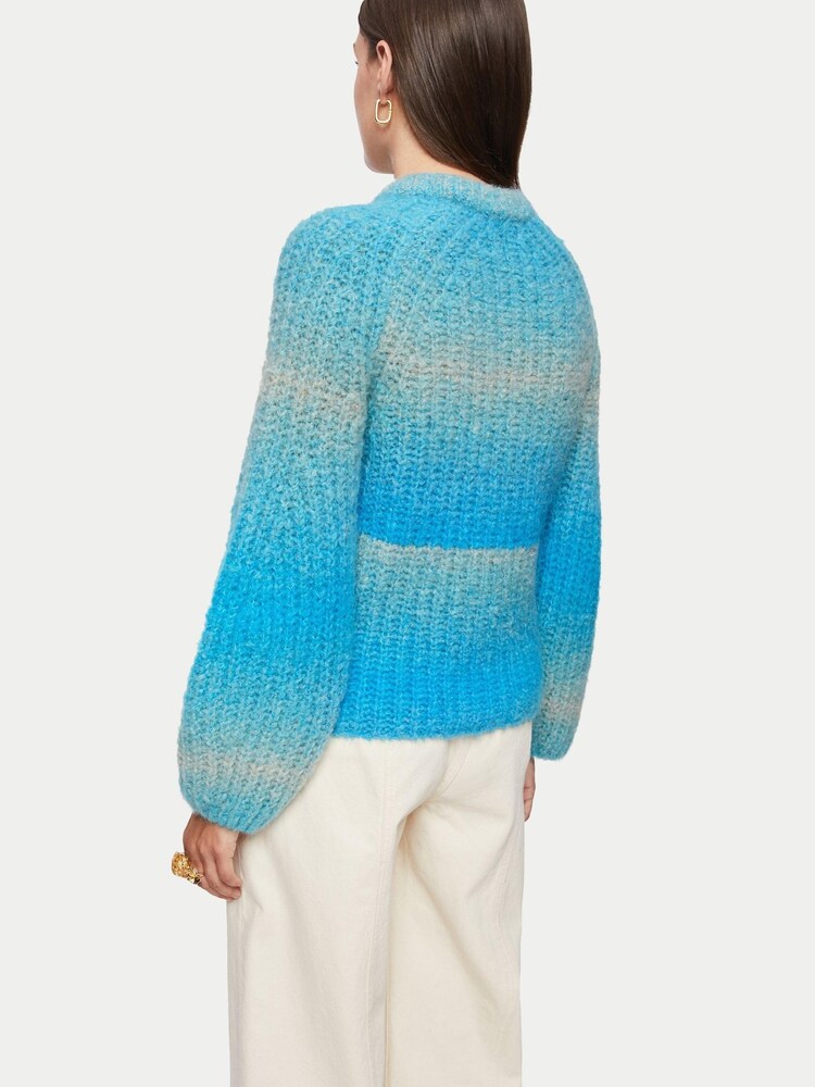 Jigsaw Blue Alpaca Blend Space Dye Jumper - Image 2 of 5 Jigsaw Blue Alpaca Blend Space Dye Jumper - Image 2 of 5