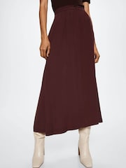 Mango Red Fluid Skirt - Image 1 of 6