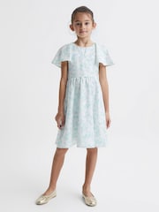 Reiss Multi Maisie 4-9 yrs Satin Midi Dress - Image 1 of 7