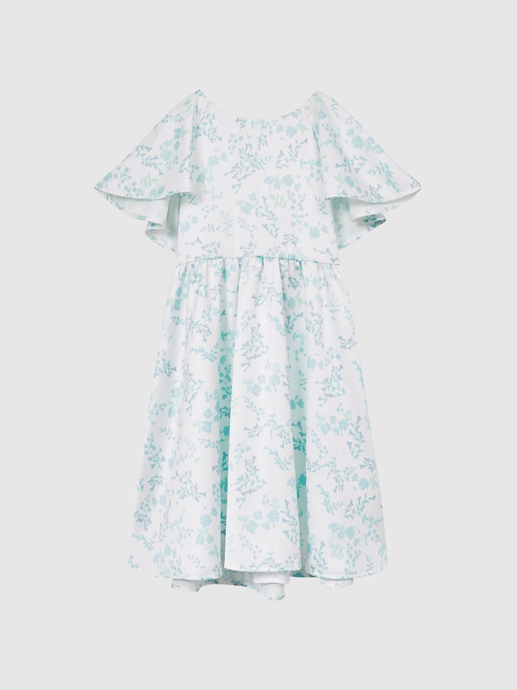 Reiss Multi Maisie 4-9 yrs Satin Midi Dress - Image 2 of 7