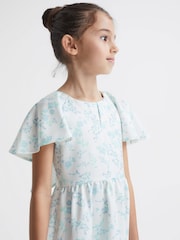 Reiss Multi Maisie 4-9 yrs Satin Midi Dress - Image 3 of 7