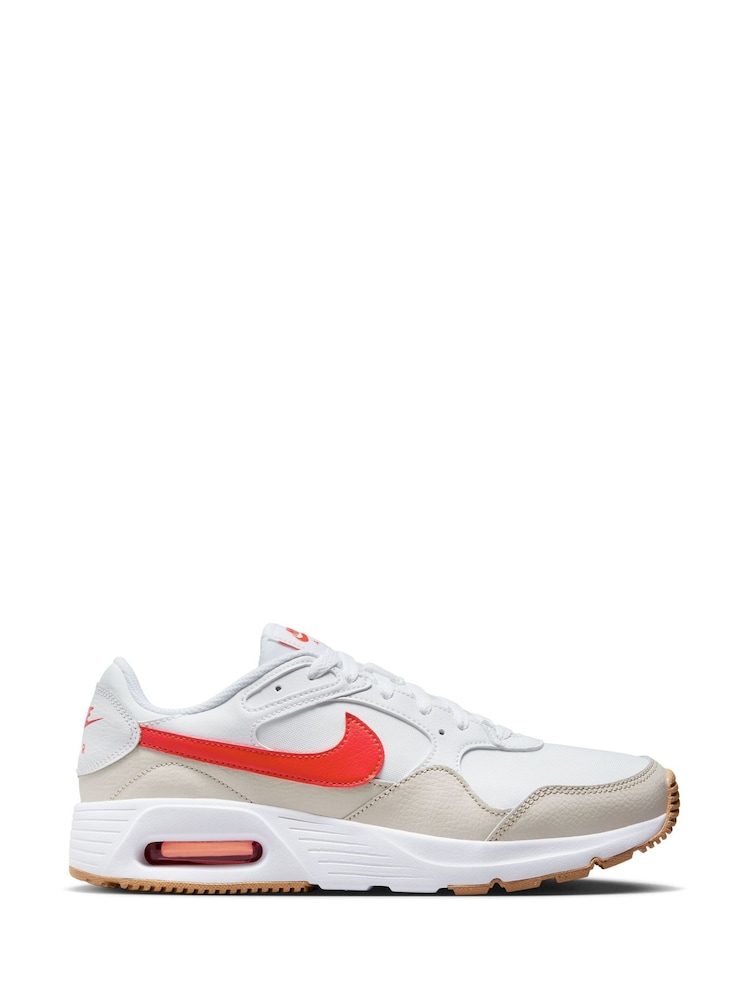 Nike White Red Air Max SC Trainers - Image 1 of 9