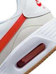 Nike White Red Air Max SC Trainers - Image 7 of 9