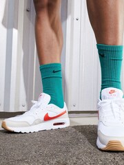 Nike White Red Air Max SC Trainers - Image 9 of 9