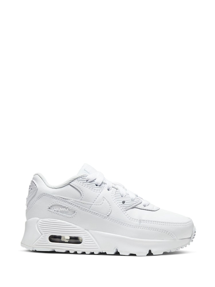 Nike White Air Max 90 Junior Trainers - Image 1 of 8