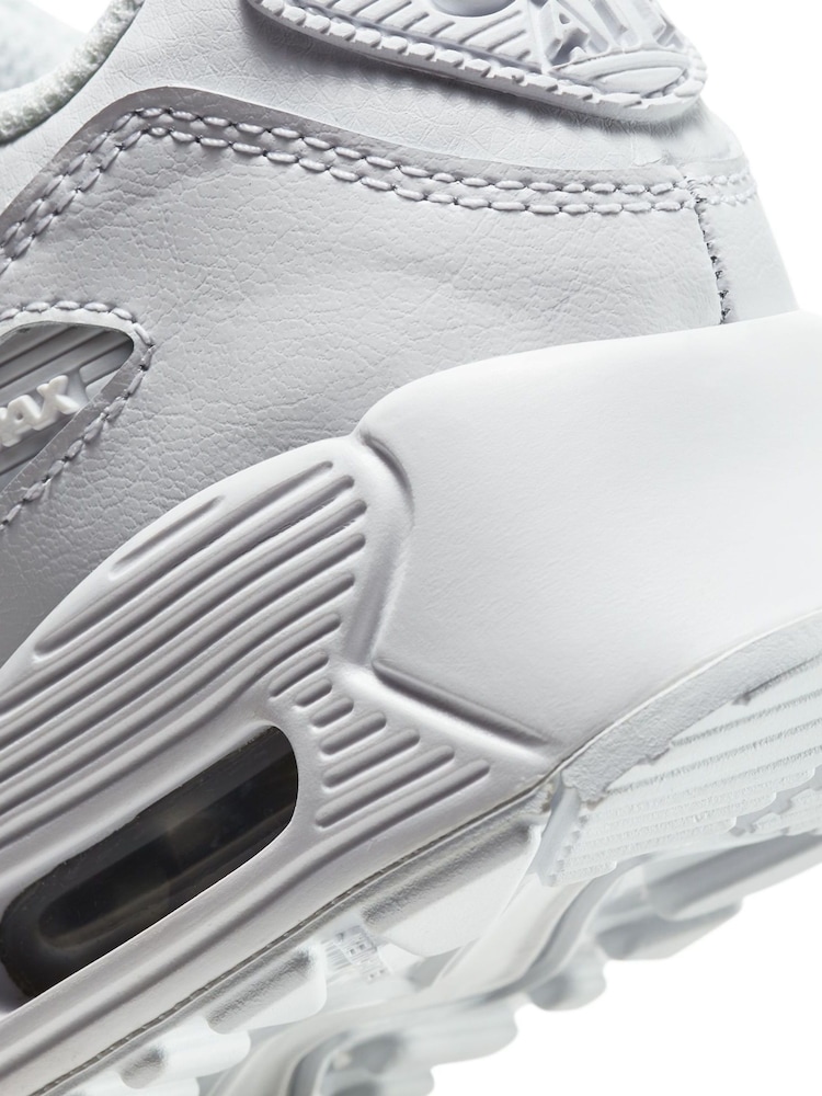 Nike White Air Max 90 Junior Trainers - Image 8 of 8