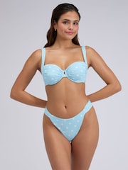 Boux Avenue Blue Soneva Polka Dot Balconette Bikini Top - Image 5 of 5