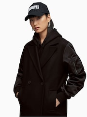 AllSaints Black Paulah Coat - Image 5 of 7