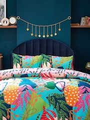 furn. Multicolour Coralina Abstract Reversible Duvet Cover And Pillowcase Set - Image 2 of 5
