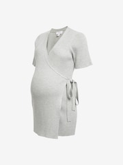 Grey Maternity Knitted Wrap Top - Image 7 of 8
