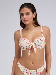 قطعة بيكيني عُلوية مكشوفة مطبوعة Positano من Boux Avenue - Image 6 of 7