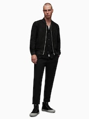 AllSaints Black Ronan Bomber Jacket - Image 3 of 6