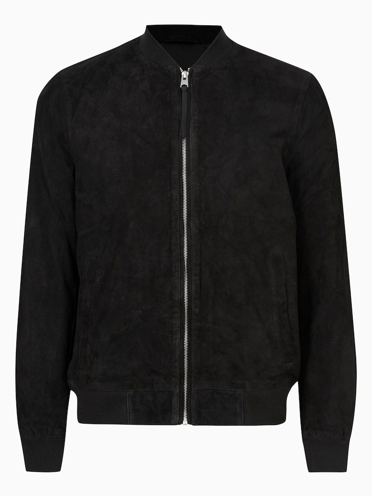 AllSaints Black Ronan Bomber Jacket - Image 6 of 6