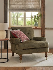 Plush Chenille Moss Green Delia Accent Chair - Image 1 of 9