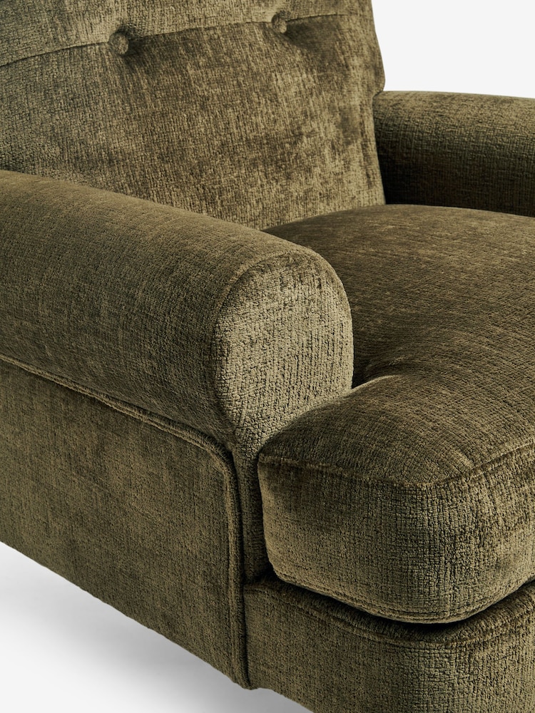 Plush Chenille Moss Green Delia Accent Chair - Image 2 of 9