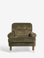 Plush Chenille Moss Green Delia Accent Chair - Image 6 of 9
