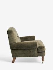 Plush Chenille Moss Green Delia Accent Chair - Image 7 of 9
